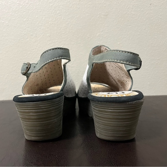 Fly London "Yile" Perforated Leather Wedge Size 7.5-8 - Picture 7 of 12